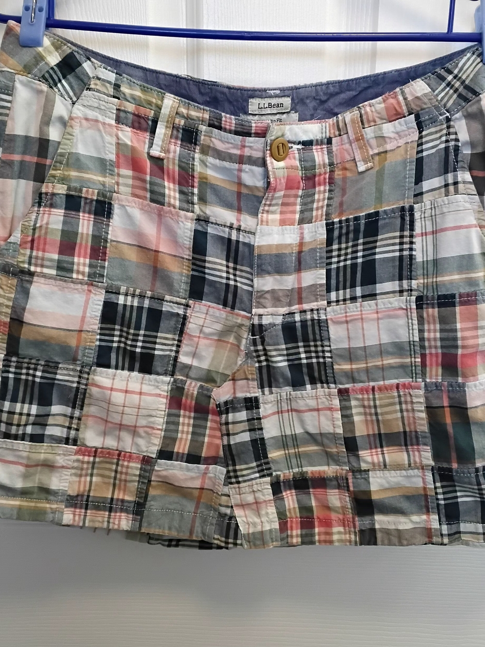 VINTAGE L.L. Bean Patchwork Plaid Favorite Fit Mini Skirt SIZE 12